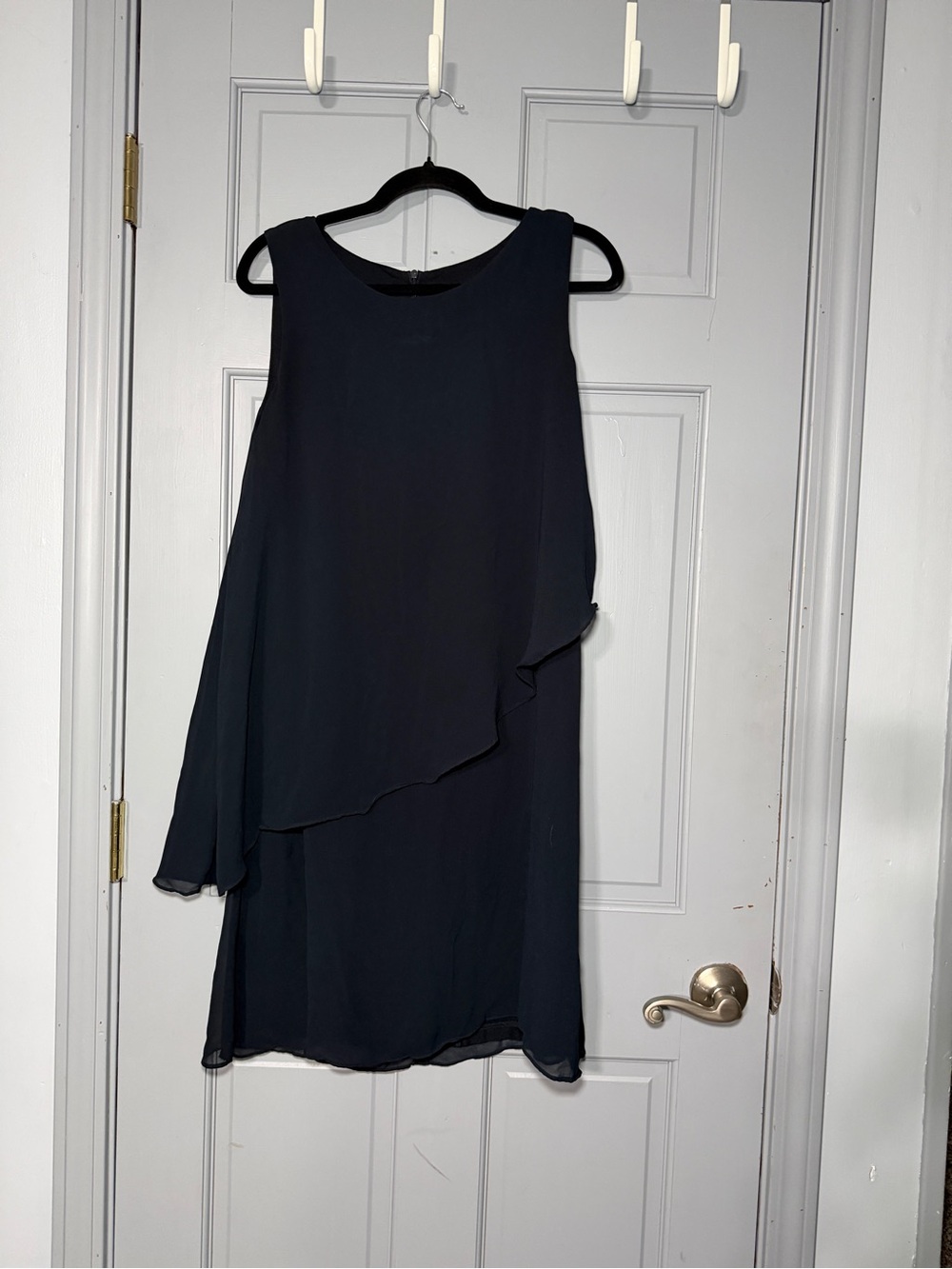 Soft Surroundings Dark black One-Shoulder Layered Dress